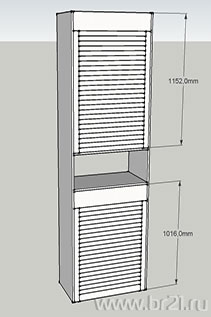 Схема шкафа на балкон с рольставнями
