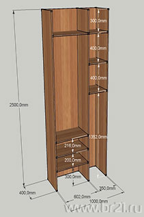 Схема шкафа
